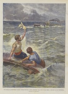 Två sjömän från Portoferraio lämnade tjugofyra timmar till sjöss klamrar sig fast vid ögonfransen på en båt?