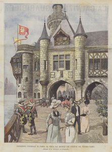 Universell utställning i Paris, Saint Michael-porten som leder in i gamla Paris av Achille Beltrame