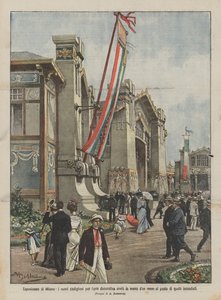 Milan Exposition, de nya paviljongerna för dekorativ konst uppförda på mindre än en månad på plats? av Achille Beltrame