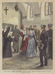 Fallen av Spanien, Miss Ubao Force riven från klostret, i Madrid, var var hon för?