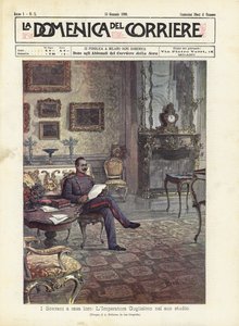 Suveränerna i sitt hem, kejsar William i hans arbetsrum