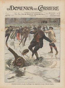 Winter fun, en skridskotävling som slutade tragiskt på sjön Muzzano (Lugano)