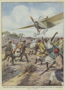 Farorna med flyget, måste kapten Moizo gå ner under en flygning mellan Tripoli och Zuara?