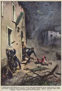 De förtjusande byarna Valpolicella, på kullarna i Veronese, skadades av ett lufthorn