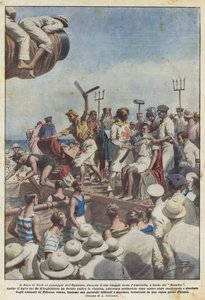 Hertigen av York korsar ekvatorn, på väg till Australien, ombord på Renown av Achille Beltrame