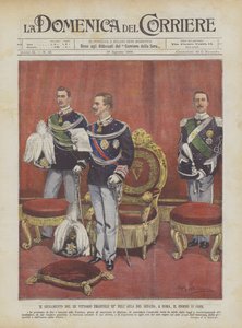 Kung Vittorio Emanuele III:s ed ° I Senatshallen, Rom, Dag 11 Corr