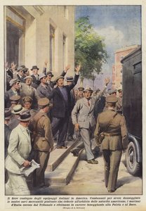 De italienska besättningarnas stolta uppförande i Amerika av Achille Beltrame