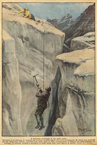 Den mirakulösa räddningen av en bergsguide av Achille Beltrame