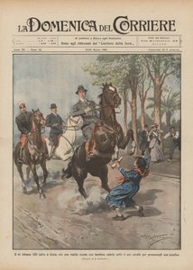 Räddar kung Alfonso XIII en liten flicka som har fallit under hans häst i Ceuta med ett snabbt drag?