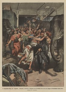Telegrafisten Bins, från den sjunkna republiken, tvingad att ta sin tillflykt bland elefanterna på en cirkus?