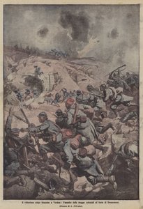 Den segerrika franska kuppen i verdun, anfallet av de koloniala trupperna på fortet Douaumont