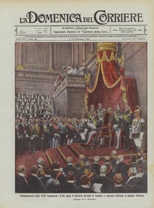 Invigning av den 24:e lagstiftande församlingen, läser kungen talet inför senatorerna och deputerade?
