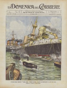 Strandningen av slagskeppet Andrea Doria nära Gallipoli, under övningarna för att lansera torpederna
