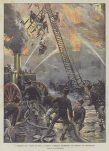 The Fire Of The Banco Di Pieta i Neapel, det dramatiska avsnittet av The Rushing Firefighters