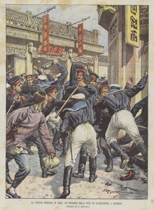 Den europeiska civilisationen i Kina, en episod från Beijing Garnison Life av Achille Beltrame