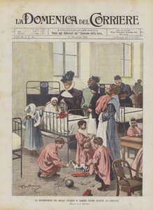 Utdelningen av julklappar till fattiga barn på sjukhus av Achille Beltrame