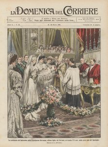 Ceremonin för dopet av prinsessan Giovanna, den sista dottern till suveränerna, ägde rum den 11? av Achille Beltrame