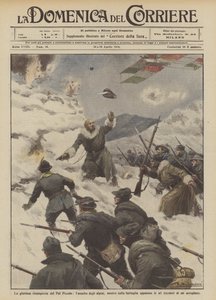 Den ärorika återerövringen av Pal Piccolo, anfallet från de alpina trupperna, medan de dyker upp i striden?
