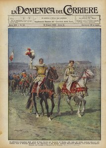 Den pittoreska frammaningen av härligheterna i House of Savoy i Turin-karusellen