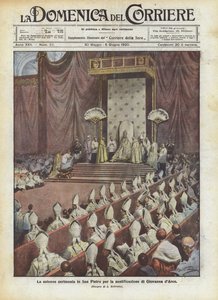 Den högtidliga ceremonin i San Pietro för helgelsen av Jeanne d