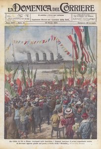 Kungens besök i Rijeka av Achille Beltrame