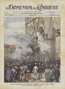 De karakteristiska festligheterna, Palombella-ceremonin framför Orvieto-katedralen