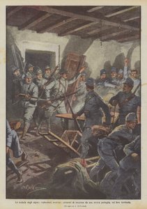 De alpina truppernas fräckhet, österrikiska upptäcktsresande överraskade av en av våra patruller på deras territorium