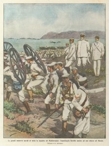 Hela Medelhavsteamets stora sjömanövrar, amiral Bettolo deltar i en?