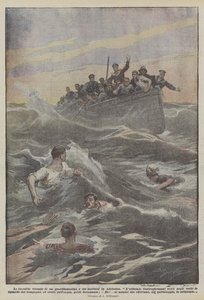 De oöverträffade händelserna av en midskeppsman och tre sjömän i Adriatiska havet