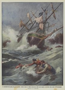 Dessa dagars dödliga stormar, ett ryskt fartyg med 4 master krossat på de engelska kusterna?