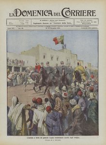 General Lequios intåg i Zavia välkomnades triumferande av de infödda av Achille Beltrame