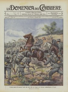 General Torellis heroiska död i spetsen för sina trupper, i det segerrika slaget vid Tecniz