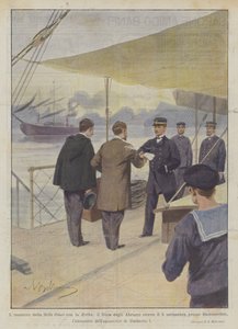 Polarstjärnans möte med Hertha, hertigen av Abruzzi tar emot den 5 september? av Achille Beltrame