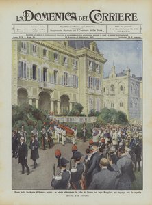 Hertiginnan av Genuas mors död, lämnar kroppen villan Stresa, vid Lago Maggiore?
