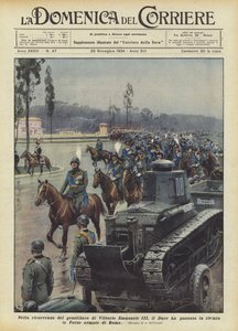 På årsdagen av Vittorio Emanuele III:s födelsedag granskade hertigen Roms väpnade styrkor av Achille Beltrame