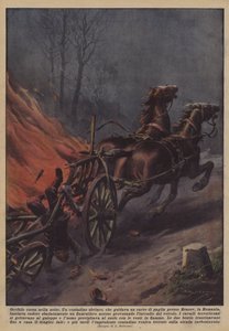 Hemsk rusning på natten av Achille Beltrame