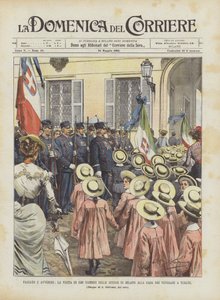 Past e Avvenire, besöket av 1500 barn från Milanos skolor på Casa Dei Veterani i Turate