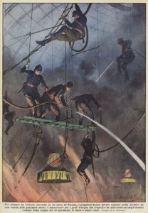 För att släcka en våldsam brand i en cirkus i Wien var brandmännen tvungna att gå in i? av Achille Beltrame