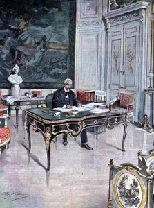 Frankrikes president Félix Faure 1899 Illustration av Achille Beltrame av Achille Beltrame