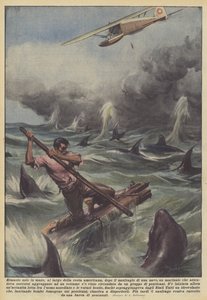 Lämnad ensam till havs, utanför den amerikanska kusten, efter att ett fartyg förliste?