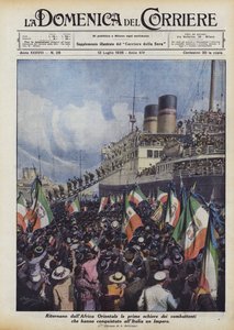 De första ledarna av kämpar som har erövrat ett imperium i Italien återvänder från Östafrika