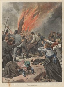 Skrämmande brand i en grundskola i Collingwood (Cleveland), dörrar nere? av Achille Beltrame