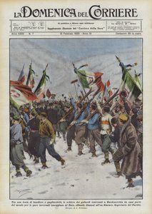 Mellan ett parti av flaggor och vimplar samlades raden av goliarderna i Bardonecchia från hela världen?
