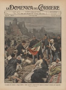 En episod av jordbävningen i Reggio Calabria, överlevande och döende soldater från det 22:a infanteriet, vem?