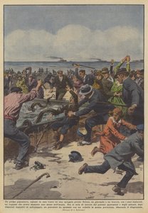 Har en jättebläckfisk, utställd i ett badkar på en strand nära Toulon, gripit?