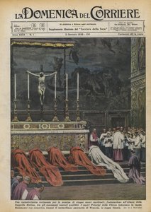 En karaktäristisk ceremoni för utnämningen av fem nya kardinaler, tillbedjan vid altaret?
