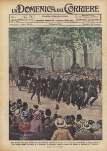En nyfiken scen på bröllopet av Lord Mountbatten, sjöofficer, som var prinsens följeslagare?