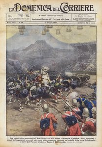 En krigisk rekonstruktion vid Royal Tournament, som ägde rum på Olympia i London
