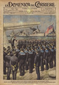 En högtidlig ceremoni på öppet hav