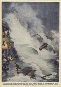 Har en våldsam storm drabbat den liguriska Riviera di Levante? av Achille Beltrame